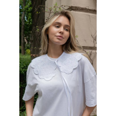 Комір з вишивкою V&V Птах щастя білий