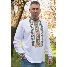 Чоловіча вишиванка V&V Дуб біла