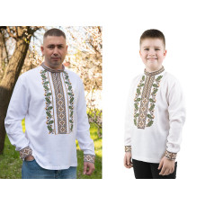 Парні вишиванки для тата і сина V&V Дуб білі