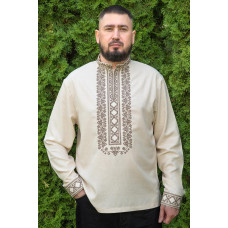 Чоловіча вишиванка V&V Дубовий гай бежева