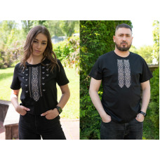 Парні вишиті футболки V&V Гердан чорні