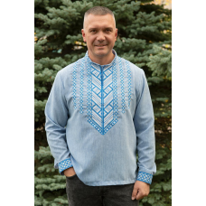 Чоловіча вишиванка V&V Гори блакитна