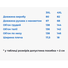 Чоловіча вишиванка Galychanka Говерла батал блакитна
