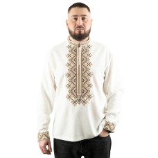 Чоловіча вишиванка V&V Олег молочна