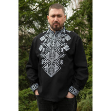 Чоловіча вишиванка V&V Олексій чорна