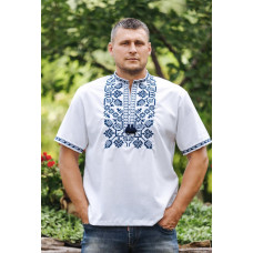 Чоловіча вишиванка V&V Всеволод біла короткий рукав