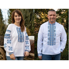 Парні вишиванки V&V Тереза і Єлисей білі