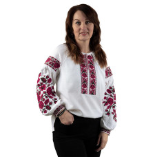 Жіноча вишиванка V&V Троянди біла