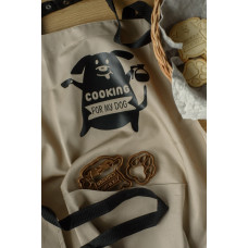 Фартух Живи просто Cooking for my dog бежевий