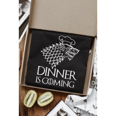 Фартух Живи просто Dinner is coming чорний