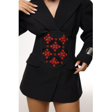 Жіночий вишитий корсет Ztclothes Орнамент чорний