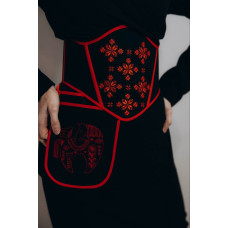 Вишитий комплект корсет і кишенька-ладунка Ztclothes Орнамент чорний