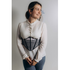 Жіночий вишитий корсет Ztclothes Плахта сірий
