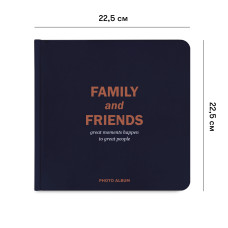 Фотоальбом Orner Family and friends темно-синій black pages